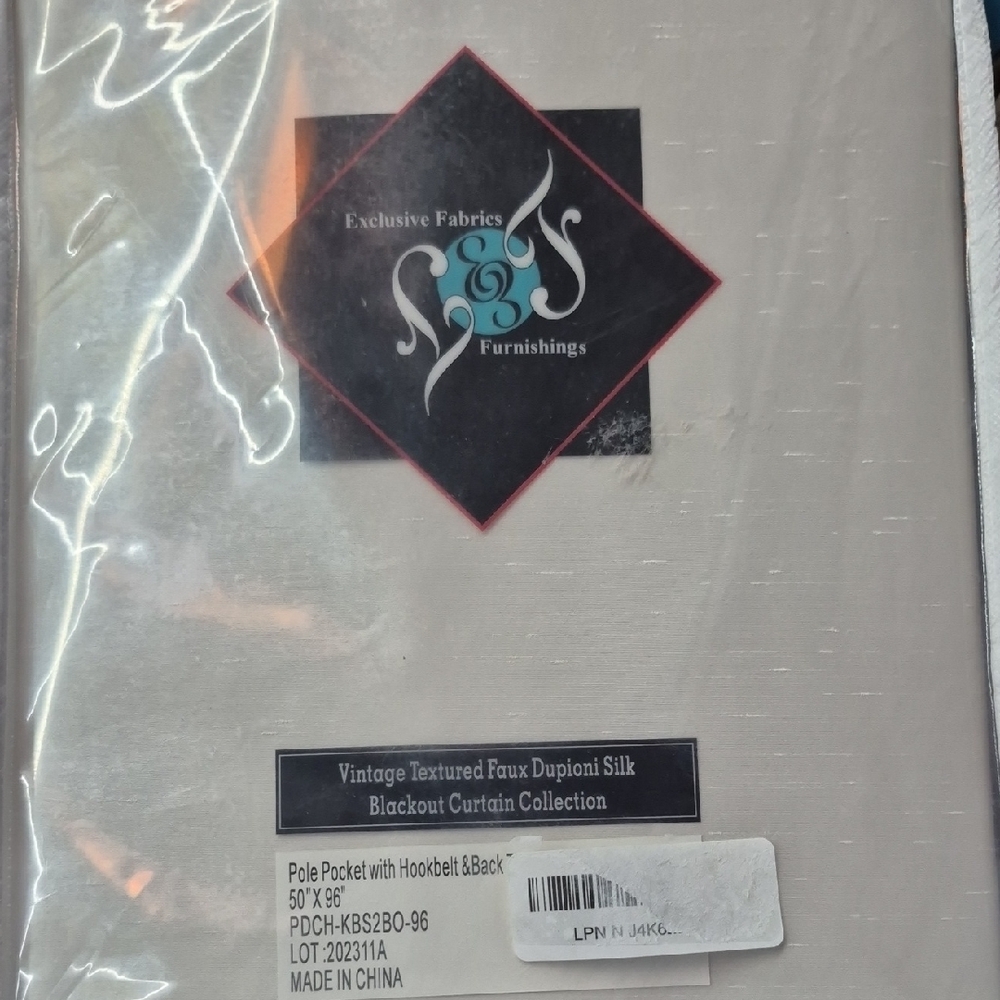 Exclusive Fabrics & Furnishings Faux Dupioni Silk Curtain 50x96